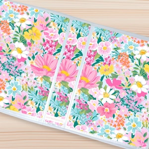 Sticker Storage Album | Blooms | 8 x 6 Sticker Album for Loose Sheets, Sticker Organizer