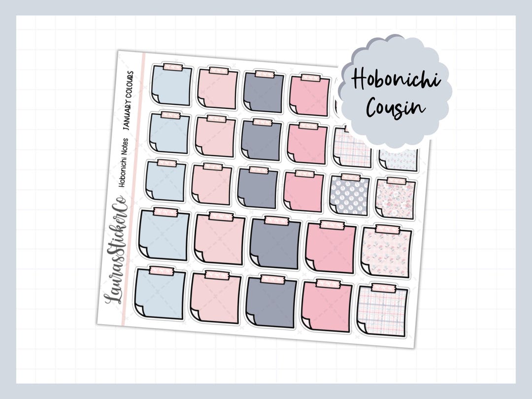 Hobonichi Stickers | January Sticky Notes | Functional Planner Stickers ...
