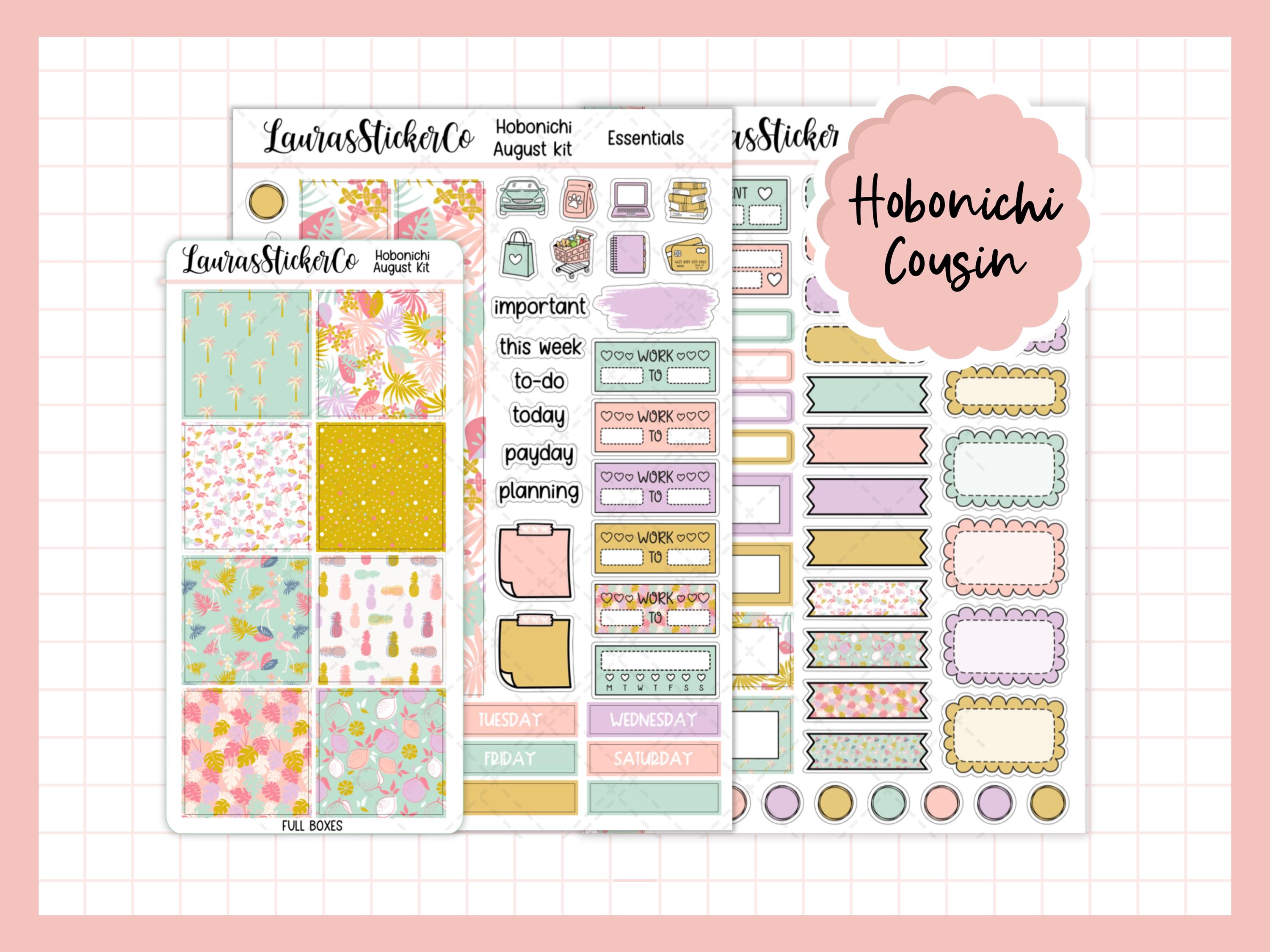 Hobonichi Cousin Sticker Kit | August Kit | Cousin Planner Sticker Kit ...