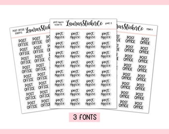 Script Stickers - Post Office | Functional Planner Stickers, Script Stickers for Planners such as EC | Hobonichi Cousin, Letter Stickers