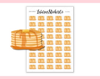 Pancake Stickers | Planner Icons, Doodle Stickers, Kawaii, Cute, Breakfast, Food, Crepe Stickers | Erin Condren, Bullet Journal