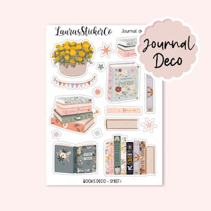 Feuille d'autocollants | Stickers de journal transparents, stickers déco livres, papier washi, pour Hobonichi Cousin, TN | 1