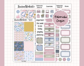 Hobonichi Cousin Sticker Kit June 2026 | Cousin Planner Sticker Kit, Weekly Planner Kit, Functional Stickers