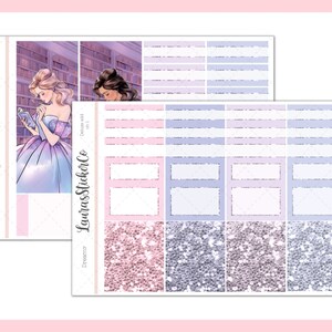 En-têtes scintillants // Dreamer Add Ons, Kit d'autocollants de planificateur hebdomadaire, Girl Box, Autocollants fonctionnels, Lecture, Université, Washi, Erin Condren
