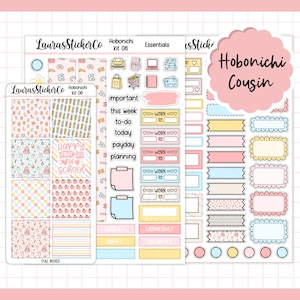 Kit de adesivos do primo Hobonichi | Conjunto 06 | Kit de adesivos para planejador de primos, kit de planejador semanal, adesivos funcionais