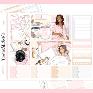 Mini Sticker Kit | Weekly Kit, Functional Stickers for Journals and Planners, EC kit, Vertical Planner, Anytime Stickers | Lazy Days