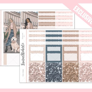 Cabeçalhos brilhantes // complementos para caminhada na cidade, kit de adesivos para planejador semanal, caixa para meninas, adesivos funcionais, outono, a qualquer hora, Washi, Erin Condren