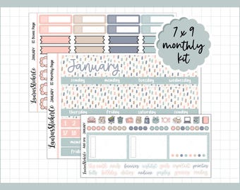 March Monthly Sticker Kit | Erin Condren | 7 X 9 Monthly Planner ...