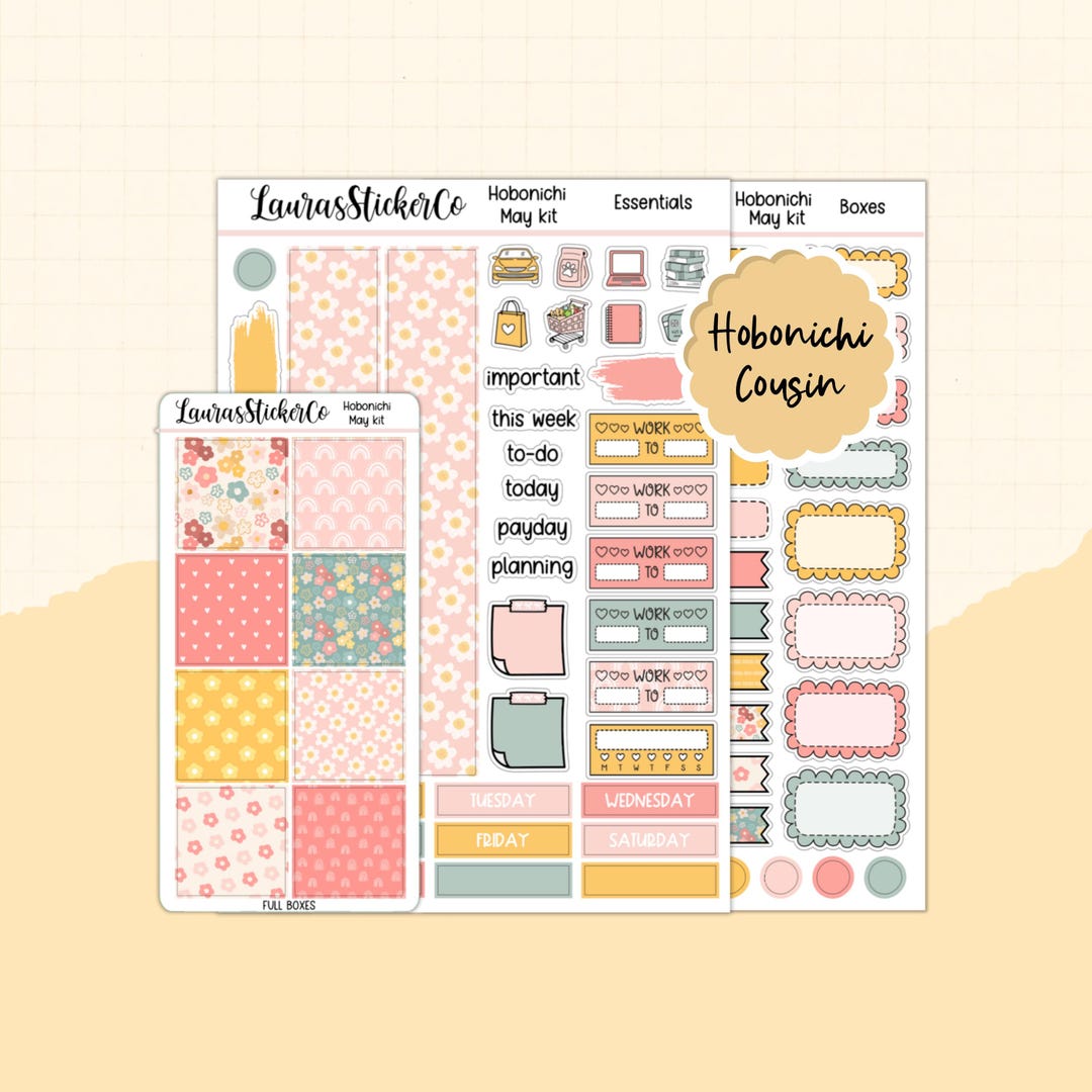Hobonichi Cousin Sticker Kit | March | Cousin Planner Sticker Kit ...