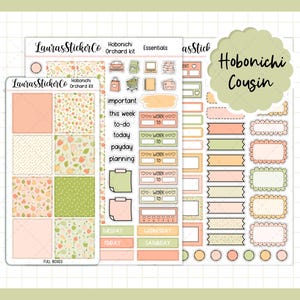 Kit de pegatinas para primos de Hobonichi / Kit de pegatinas para planificadores de primos y huertos, Kit de planificador semanal de Navidad, Pegatinas funcionales
