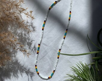 Colorful fall pattern necklace