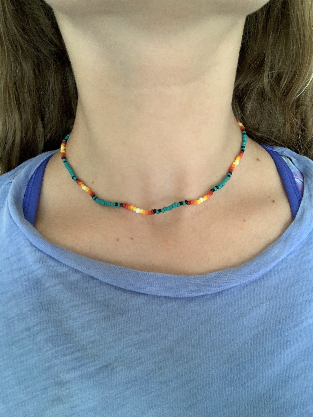 Beaded necklace choker- OBX, VSCO, Surfing België