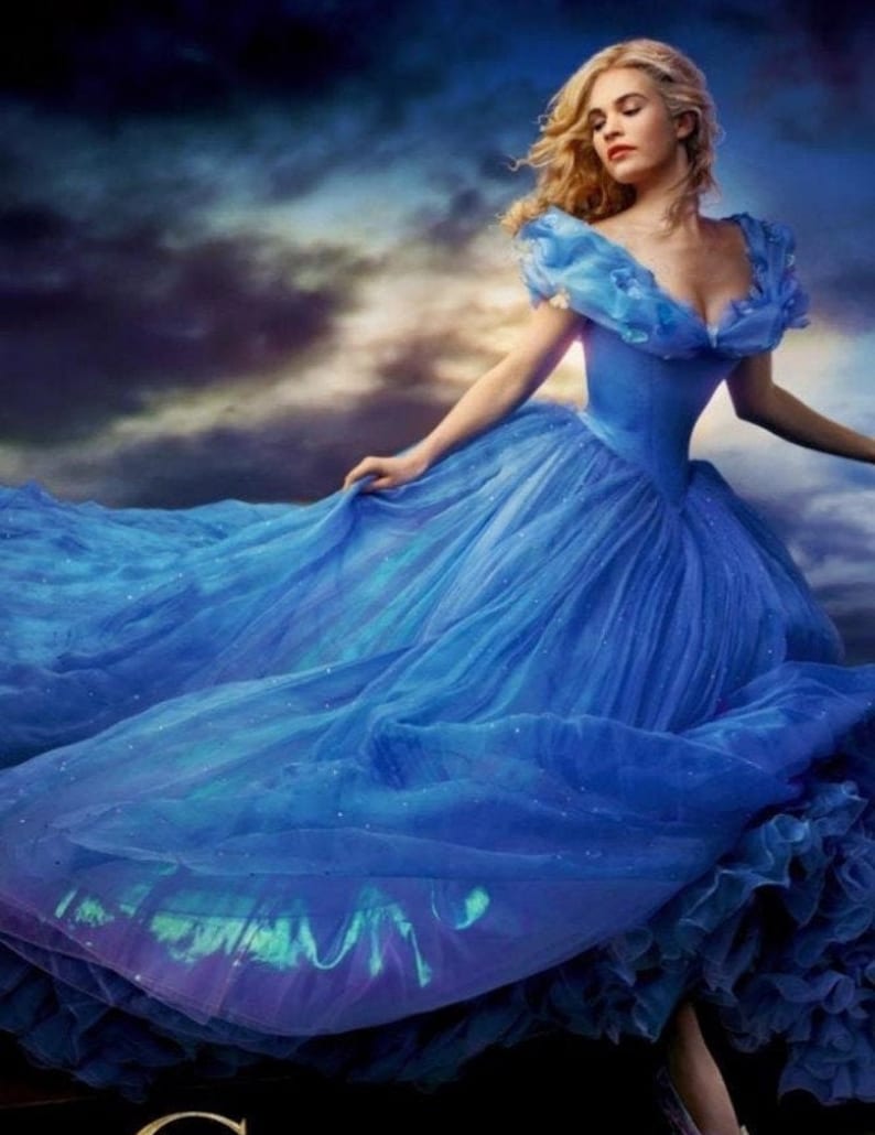 2015 Live Action Cinderella Dress Lily James Made To Etsy
