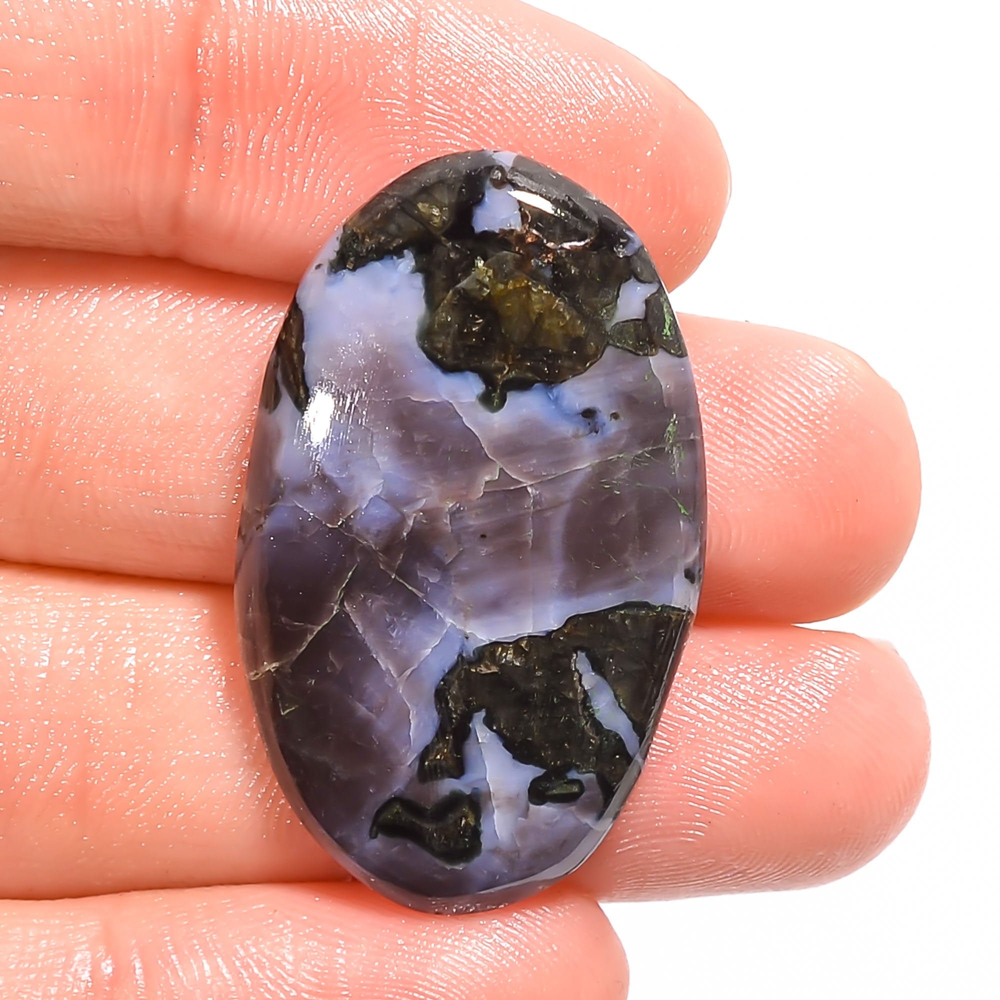 31X24X6 mm A-996 Unique Top Grade Quality 100% Natural Gabbro Jasper Oval Shape Cabochon Loose Gemstone For Making Jewelry 41 Ct