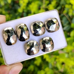 Pyrite Cabochons: Rose Cut Mix Shape Gemstone (10-14 MM)