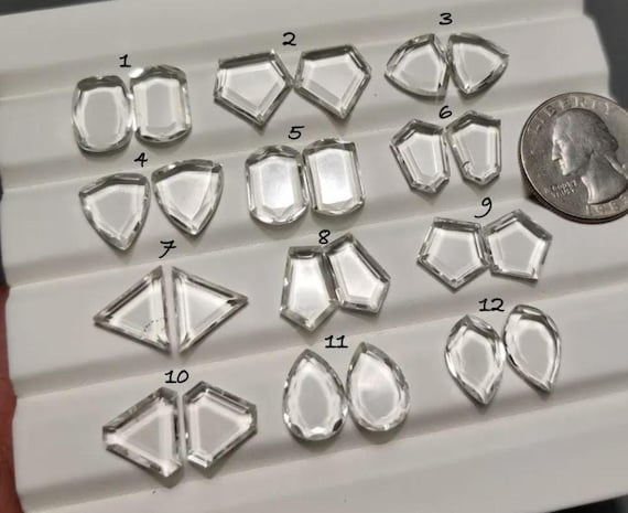 100% Natural Clear Quartz Cabochons Faceted Mix Shape Loose Gemstone For Making Jewelry.