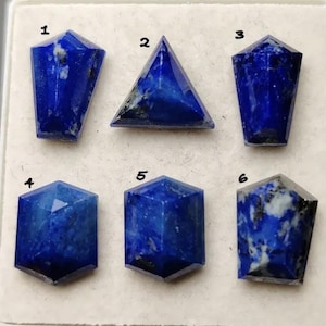 100% Natural Lapis Lazuli Cabochons Faceted Mix Shape Loose Gemstone For Making Jewelry.