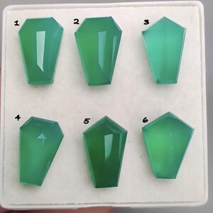 Faceted Chalcedony Cabochons: Mixed Shape Loose Gemstones