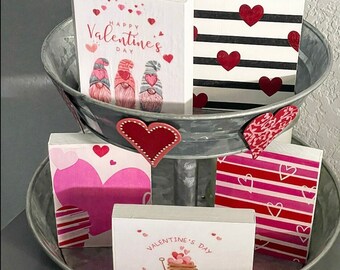 Valentine’s Day Blocks, Shelf Sitters, Valentine’s Day Decorations