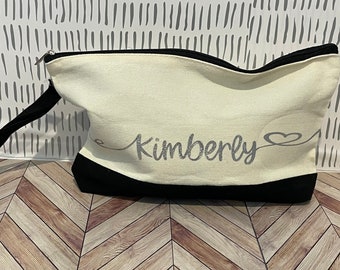 Cosmetic bag, toiletries bag, personalized cosmetic bag, makeup bag, bridesmaid gift, gift for her