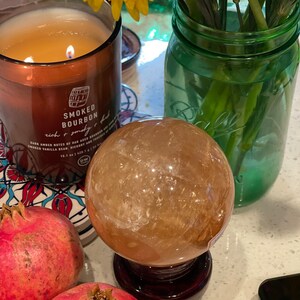 Large Orange Calcite Sphere