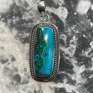 Malachite and Chrysocolla Pendant