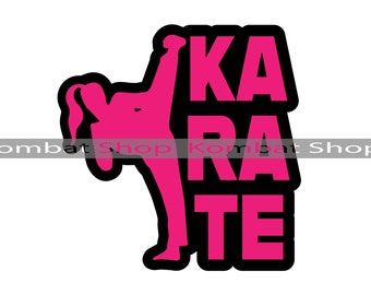Karate Vector, Girl, Kids, SVG, Vector, digital file, cricut, cameo silhouette, decal maker, t-shirt design