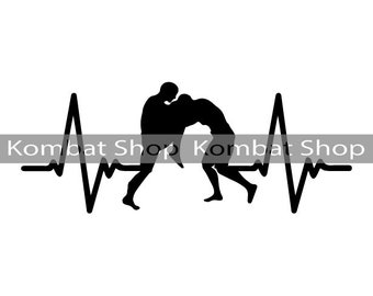 Muay Thai Heartbeat Kickboxing SVG, digital file, cricut maker, cameo silhouette, decal maker, t-shirt design, vector
