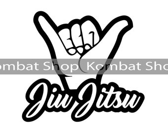 Jiu Jitsu Shaka SVG, Vector, digital file, cricut, cameo silhouette, decal maker, t-shirt design BJJ