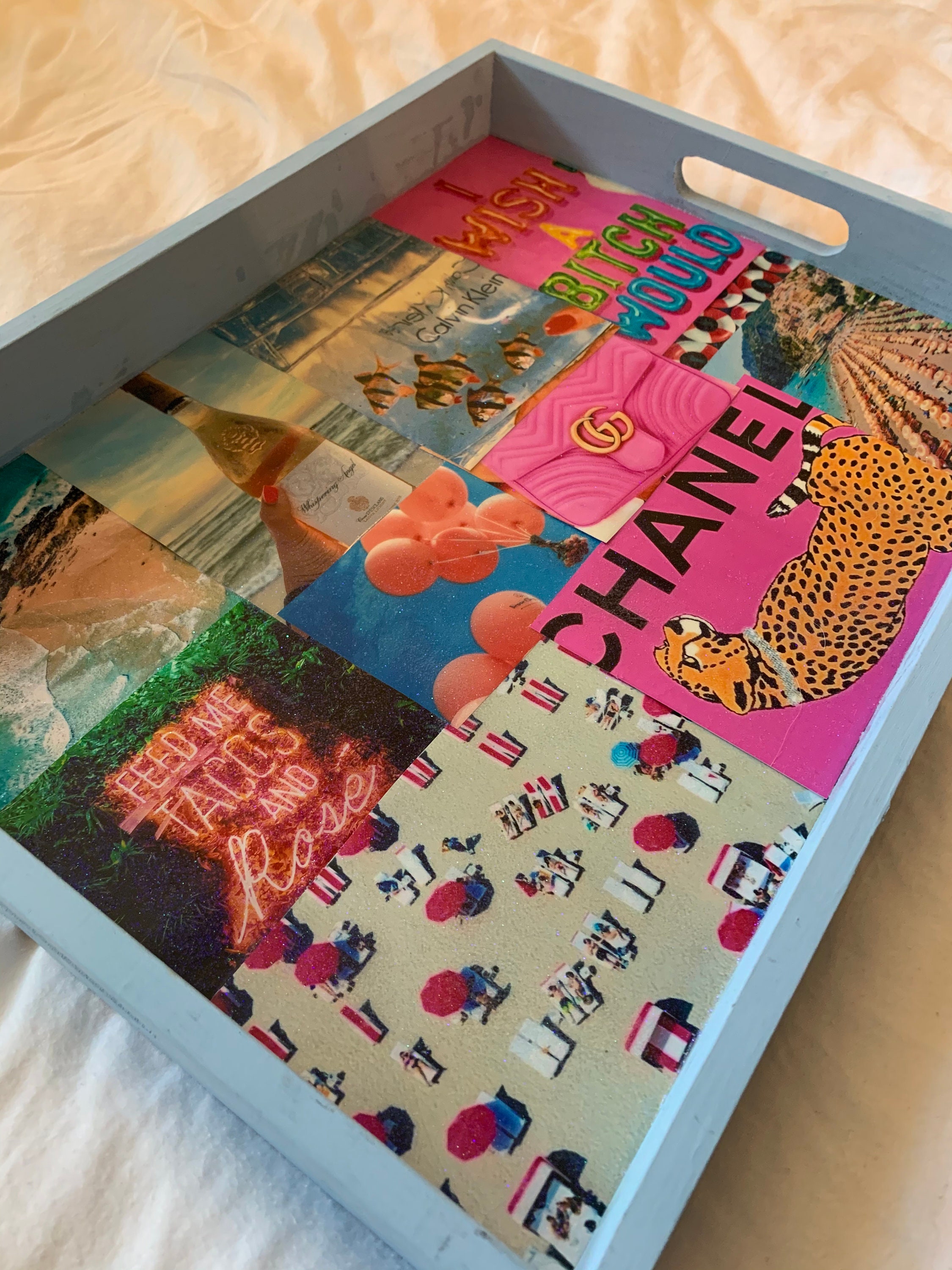 Custom Collage Tray Etsy