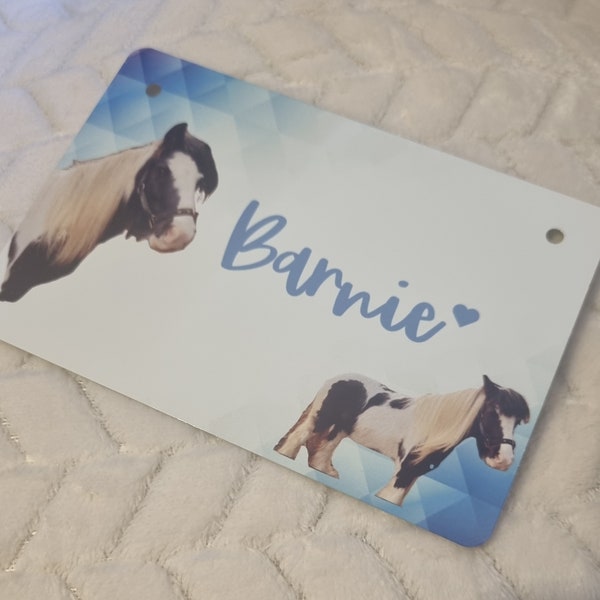 Personalised Metal stable plaque, Horse Name, Stall Name plate equestrian keep sake Gift