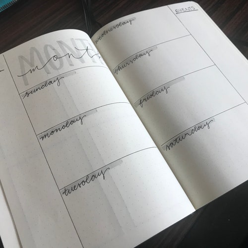 Custom Planner Custom Bullet Journal Productive Journal Etsy