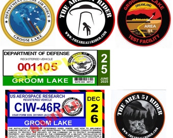 NEW Area 51 - 6 Sticker Set