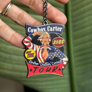 Chaveiro Cowboy Carter Tour 2025 Beyoncé Inspirado Arte Presente