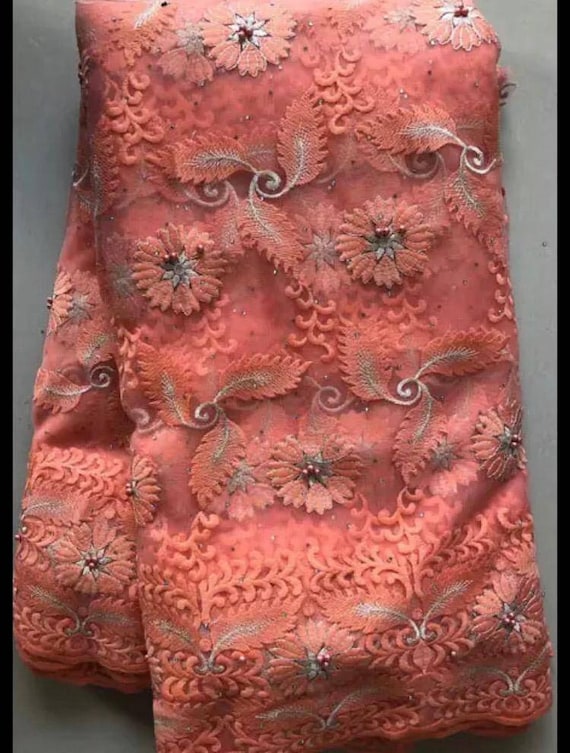 African Guipure Lace Fabric| High Quality Nigerian Cord Lace Fabric| French Water Soluble Lace For Bridal Outfits| Embroidered Lace Fabrics.