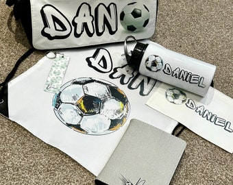 Personalized Back to School Set: Custom Name PE Bag, Water Bottle & Notepad