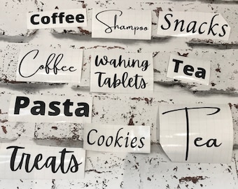 Organisation Labels, Pantry Labels, Home Organisation Labels, Storage Labels, Cleaning Labels, Kitchen Labels, Personalised Lables, Vinyls