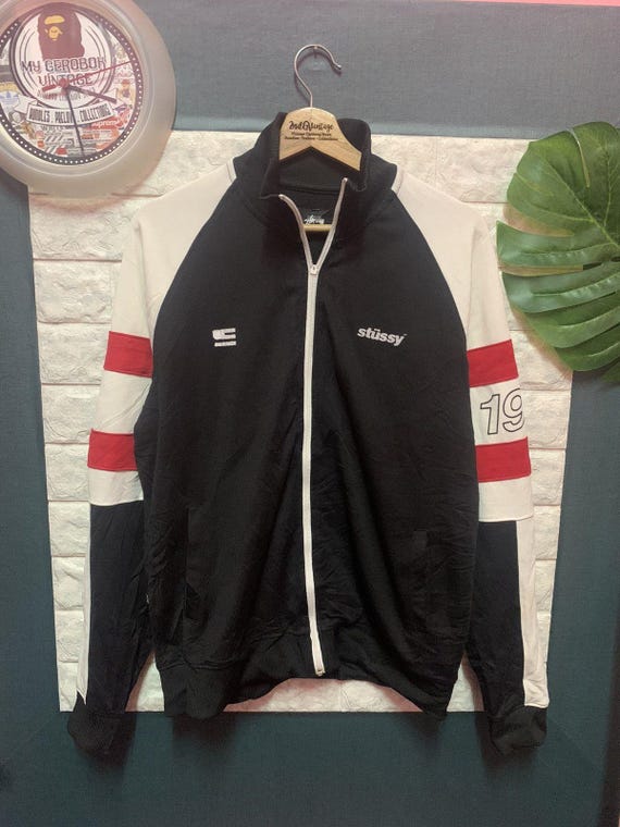 90's Track Top STUSSY - Etsy