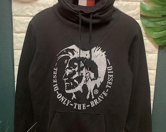 Diesel Vintage Hoodie Mohawk Punk Big Logo Y2k Archive 90-х - Etsy