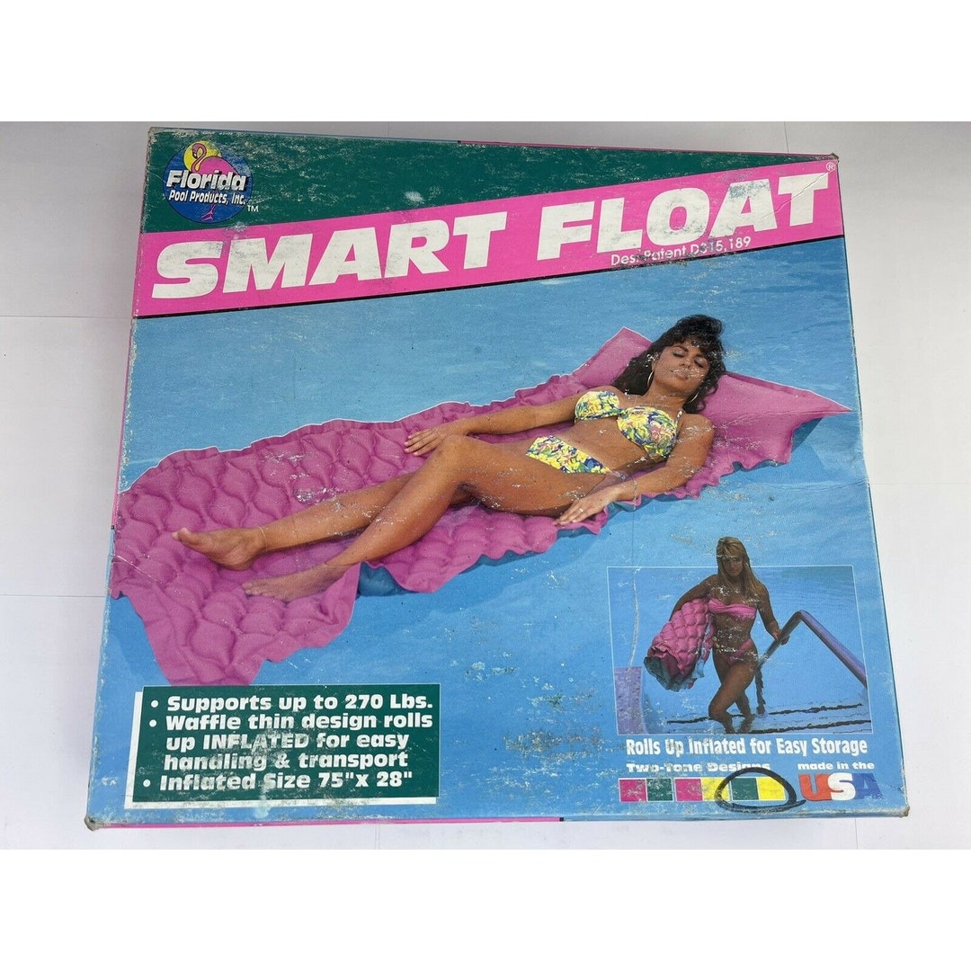 Vintage Air Mattress Lounge 75 X 28 90s Florida Pool Products Yellow