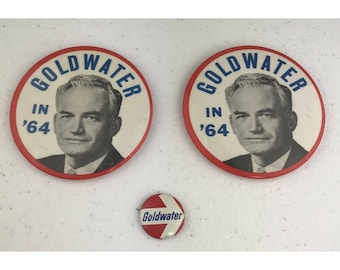 1964 Barry Goldwater Pinback politico Pinback Campagna presidenziale politica VTG