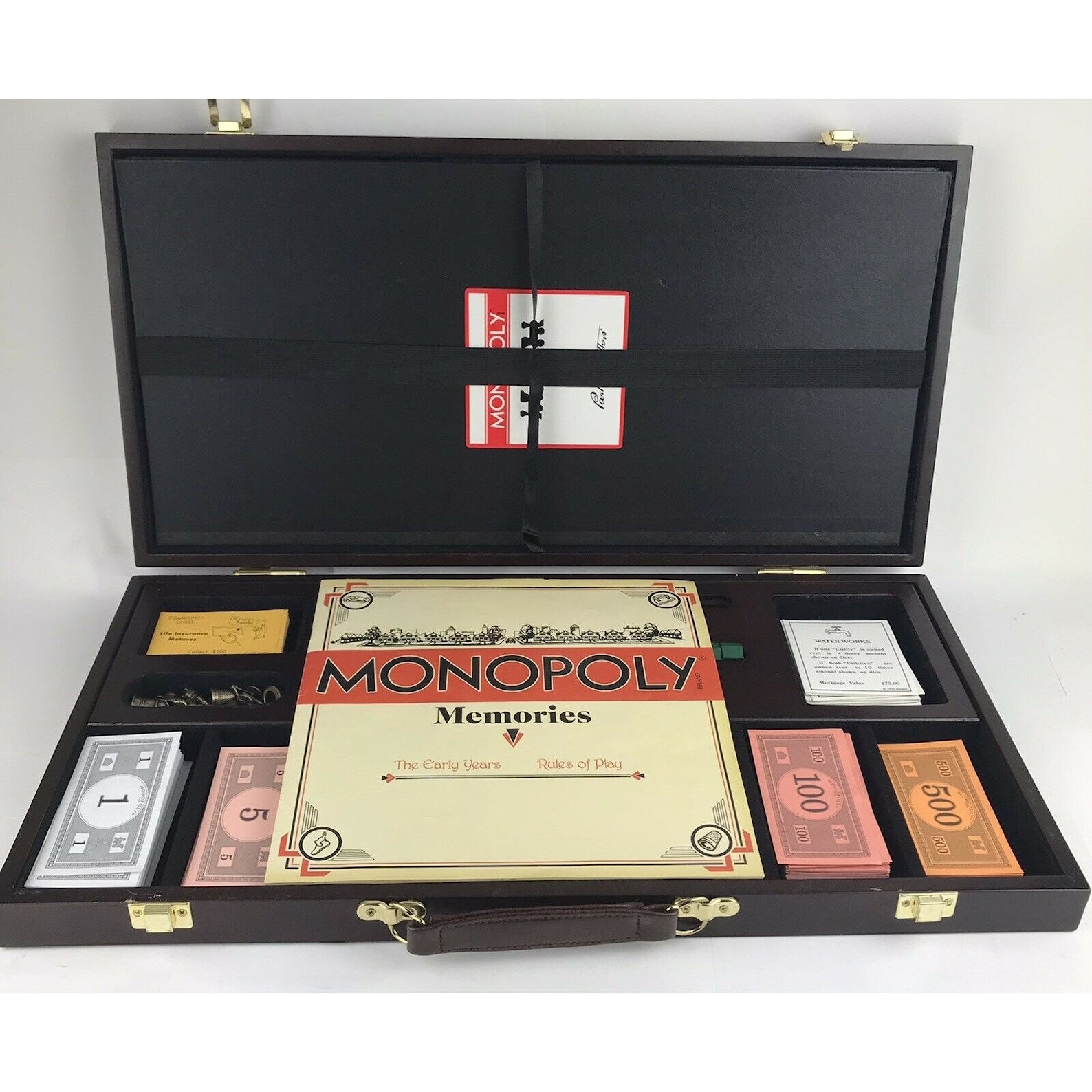 Monopoly First Deluxe Edition Classic Reproduction Wood Case Etsy