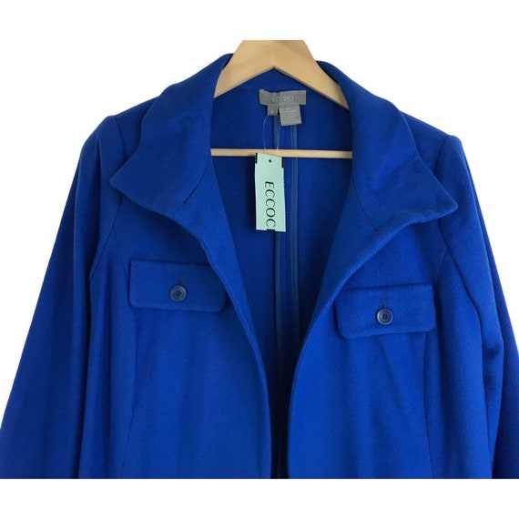 ECCOCI Jacket Womens Size 6 Blue Wool Blend Car C… - image 5