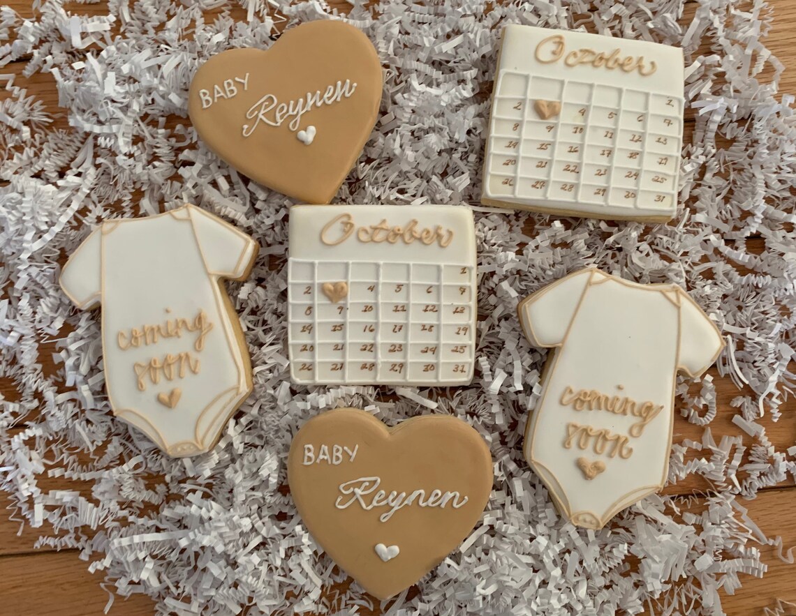 Pregnancy Announcement Cookies Etsy