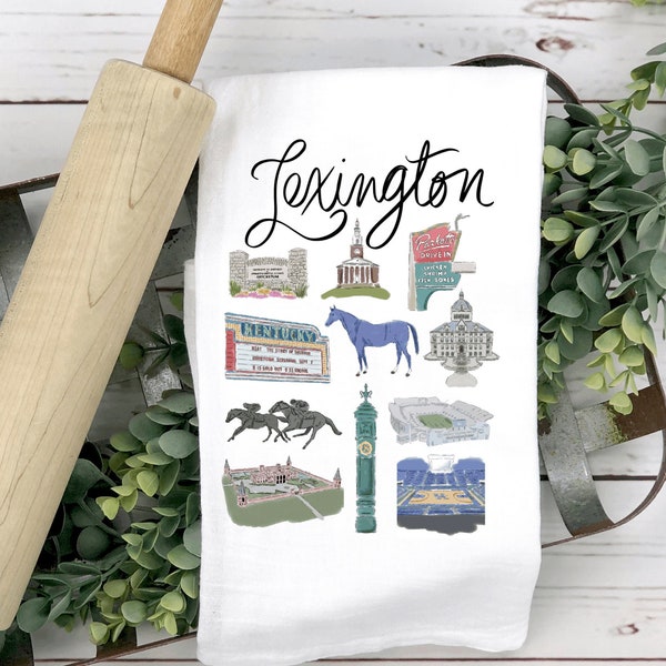 Lexington Kentucky Tea towel