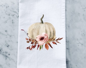 White Pumpkin Tea Towel