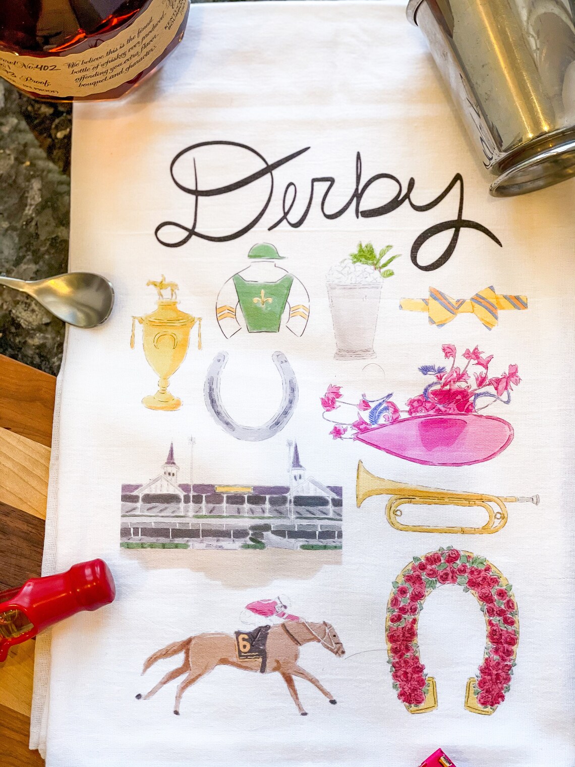 Kentucky Derby Tea Towel Etsy