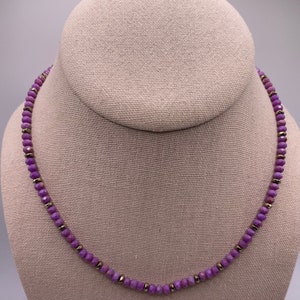 Phosphosiderite Beaded Semiprecious Gemstone Necklace