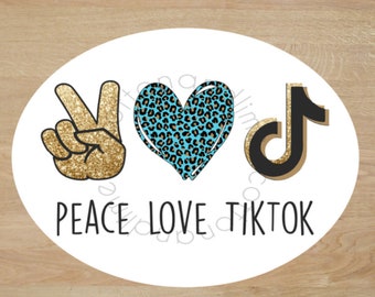 Peace Love Tik Tok Svg Etsy
