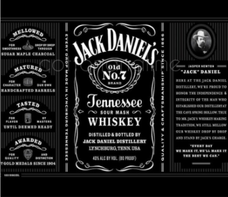 Jack Daniels Sublimation Transfer Wrap for 20oz Straight Etsy